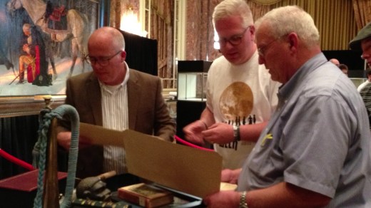 Independence Through History exhibit from Glenn Beck's "Man in the Moon" production. Reid Moon (left), Glenn Beck (center) and Brent Ashworth (right).